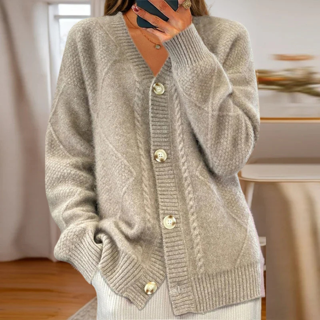 Kvinnors Cardigan med Kabelmönster 3