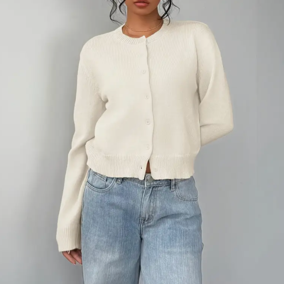 Kvinnors Cardigan med Kort Knappar 0