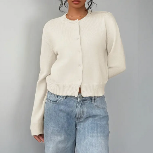 Kvinnors Cardigan med Kort Knappar 0