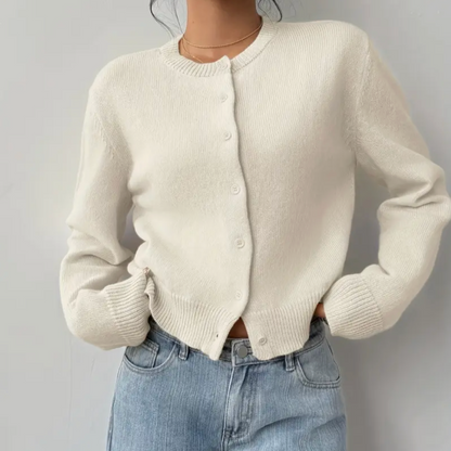 Kvinnors Cardigan med Kort Knappar 4