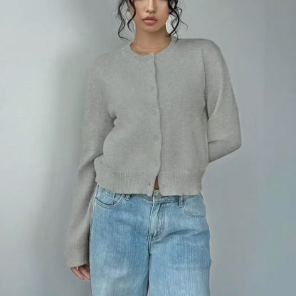 Kvinnors Cardigan med Kort Knappar 6