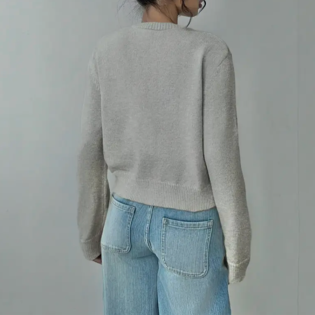 Kvinnors Cardigan med Kort Knappar 7