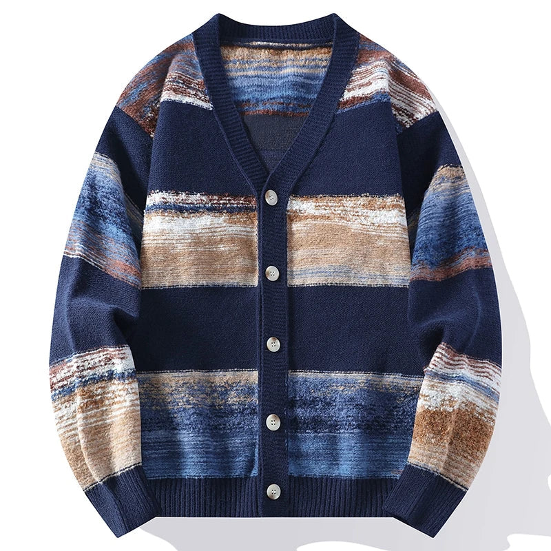 Kvinnors Cardigan med Penseldrag Design 1