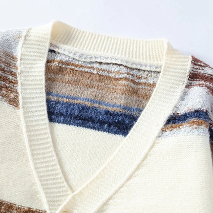 Kvinnors Cardigan med Penseldrag Design 4