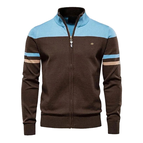 Kvinnors Cardigan med Unik Design och Stativkrage 0