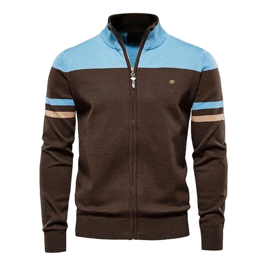Kvinnors Cardigan med Unik Design och Stativkrage 0