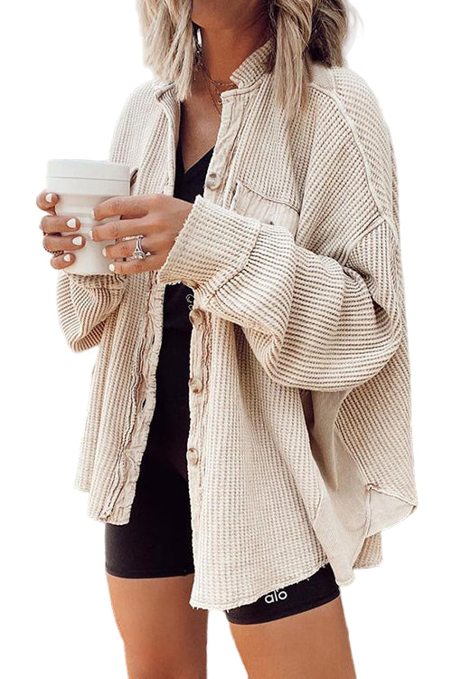 Kvinnors Casual Jacka med Fickor 0