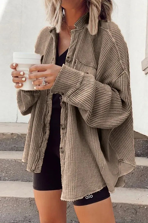 Kvinnors Casual Jacka med Fickor 1