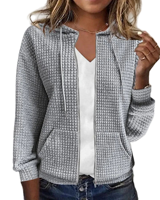 Kvinnors Casual Jacka med Fickor Modern Design 0