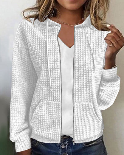 Kvinnors Casual Jacka med Fickor Modern Design 1