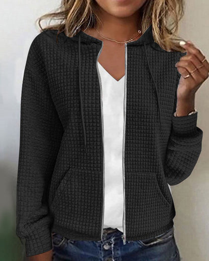 Kvinnors Casual Jacka med Fickor Modern Design 2