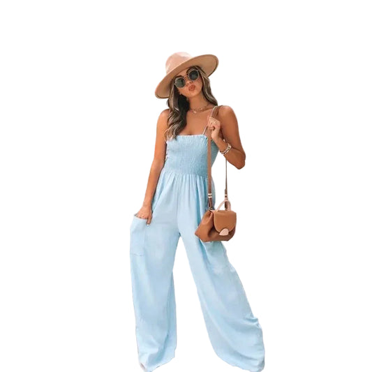 Kvinnors Casual Jumpsuit med Vida Ben 0
