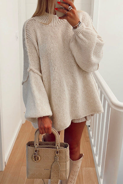 Kvinnors Casual Pullover Tröja med Drop Shoulder 2