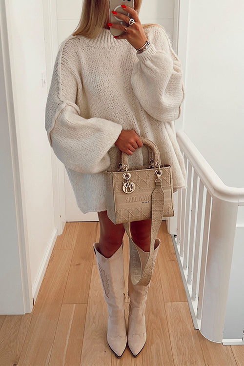 Kvinnors Casual Pullover Tröja med Drop Shoulder 4