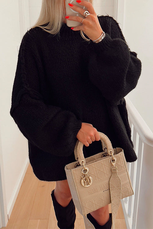 Kvinnors Casual Pullover Tröja med Drop Shoulder 9