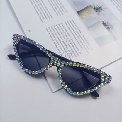 Kvinnors Cat-Eye Solglasögon med Glittrande Detaljer 6
