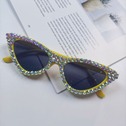 Kvinnors Cat-Eye Solglasögon med Glittrande Detaljer 7
