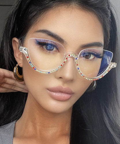Kvinnors Cat Eye Halvkantsläsglasögon 2