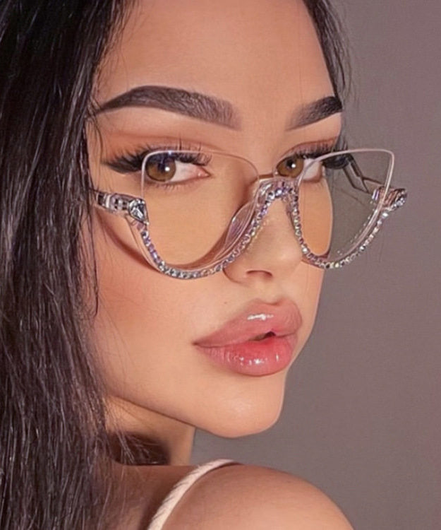 Kvinnors Cat Eye Halvkantsläsglasögon 3