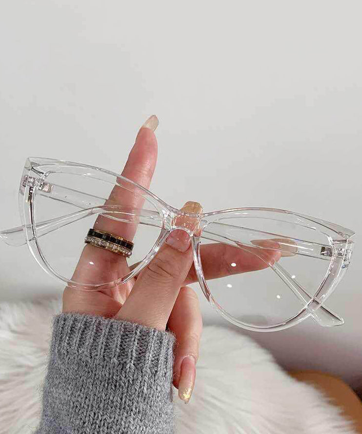 Kvinnors Cat Eye Läsglasögon Transparent 0