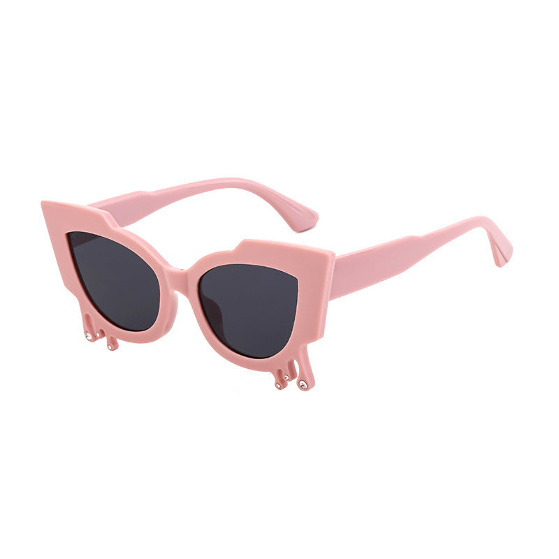 Kvinnors Cat Eye Solglasögon med Unik Design 7