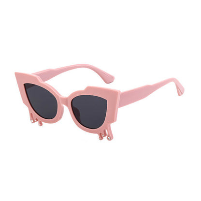 Kvinnors Cat Eye Solglasögon med Unik Design 7