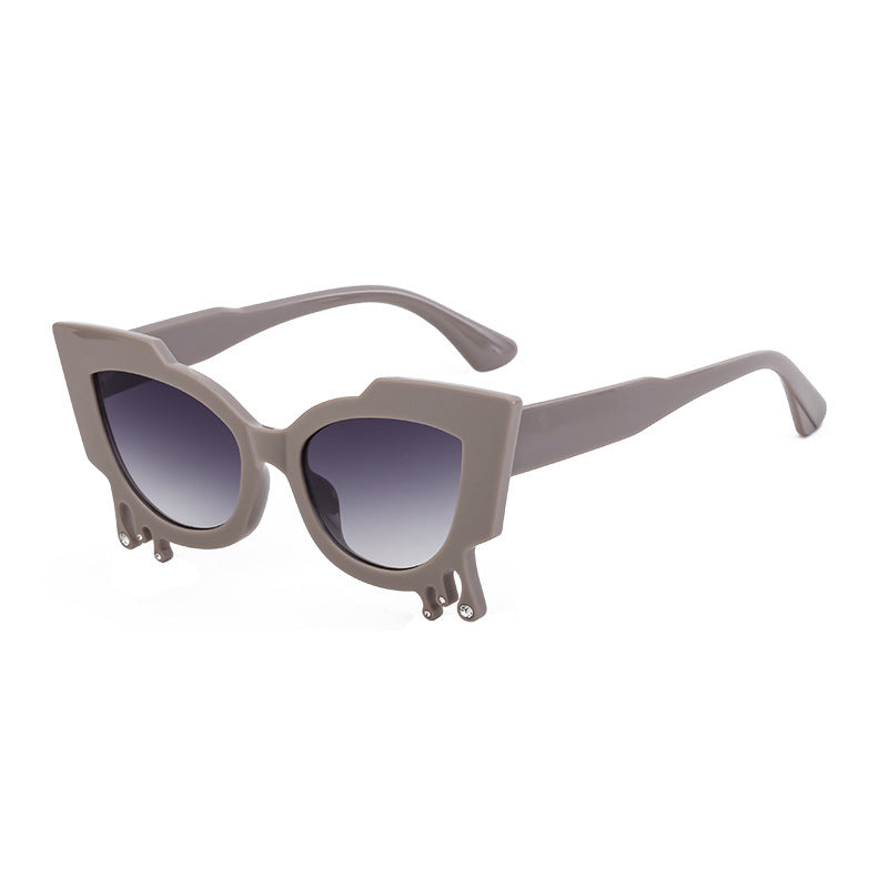 Kvinnors Cat Eye Solglasögon med Unik Design 8
