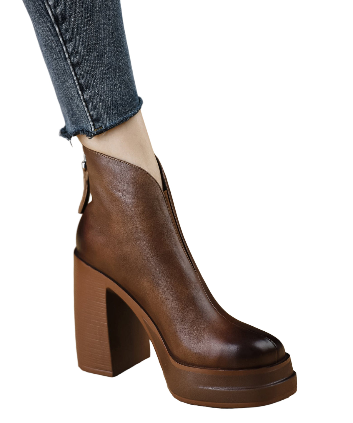 Kvinnors Chunky Boots med Höga Klackar 0