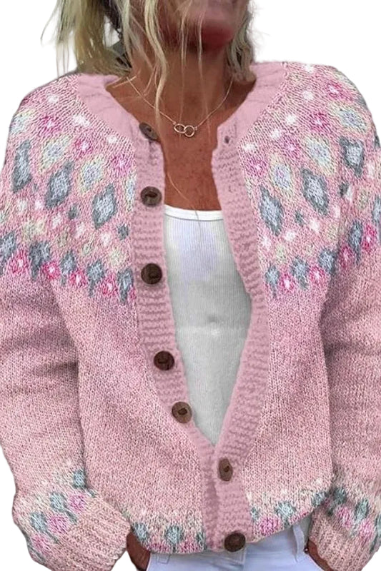Kvinnors Chunky Cardigan med Nordisk Design 0