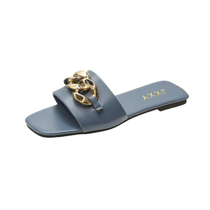 Kvinnors Chunky Sandaler med Kedjedetaljer 10