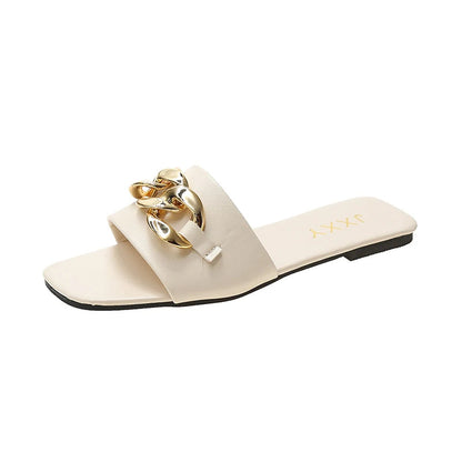 Kvinnors Chunky Sandaler med Kedjedetaljer 7