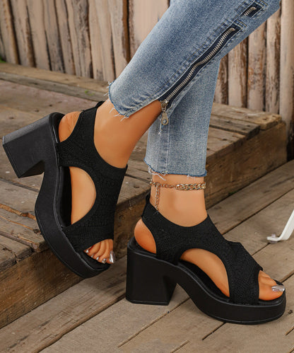 Kvinnors Chunky Sandaler med Peep Toe 1