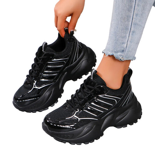 Kvinnors Chunky Sneakers Sportig Stil 0