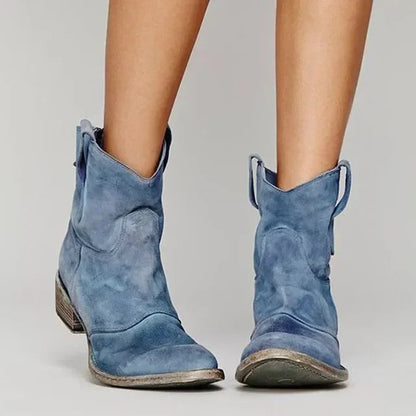 Kvinnors Cowboystövlar Klassisk Stil 2