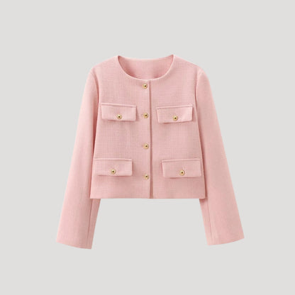 Kvinnors Croppad Cardigan med Knappfront 1