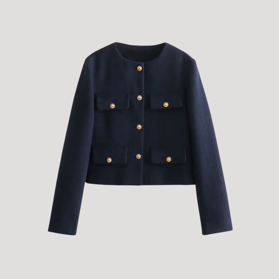 Kvinnors Croppad Cardigan med Knappfront 6