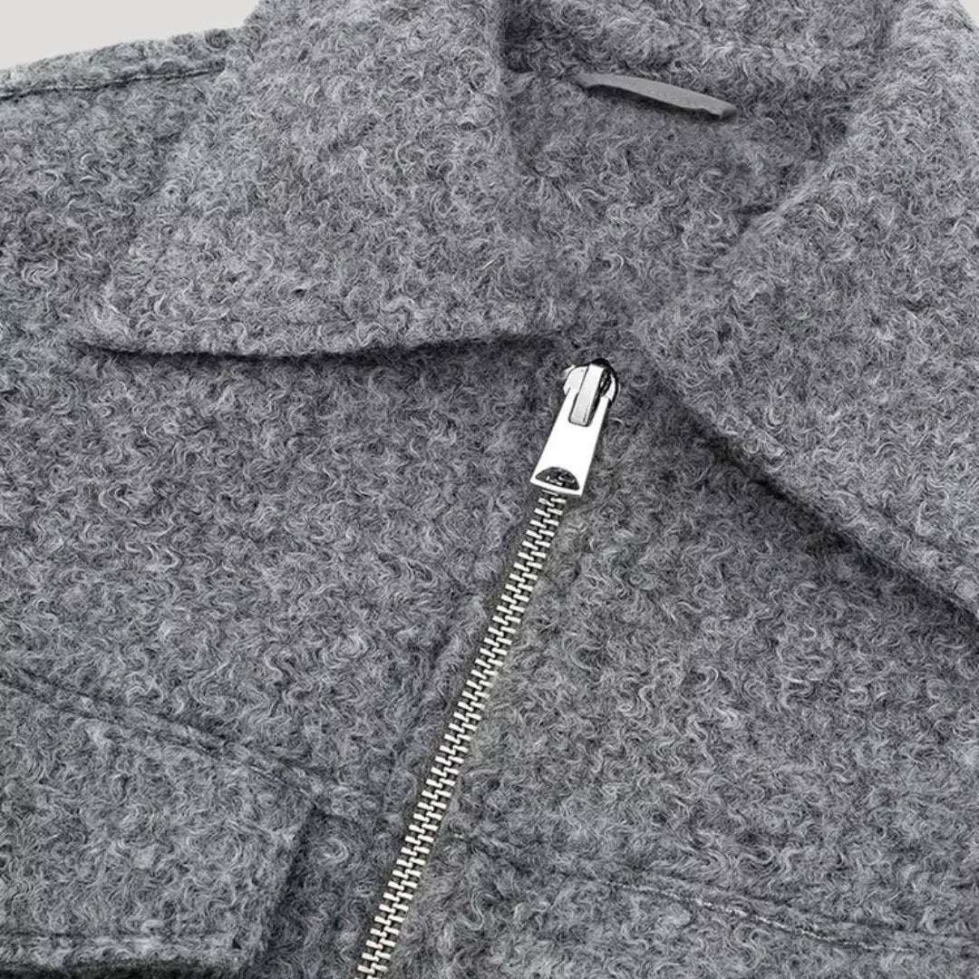 Kvinnors Croppad Jacka med Strukturerad Design 5