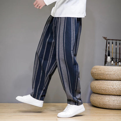 Kvinnors Cropped Byxor med Randmönster 1