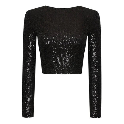 Kvinnors Cropped Top med Paljetter 5