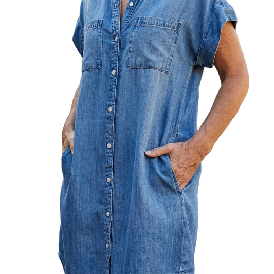 Kvinnors Denim Klänning Avslappnad Chic 0