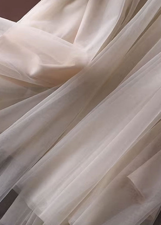 Kvinnors Denim Klänning med Tyll Detaljer 4