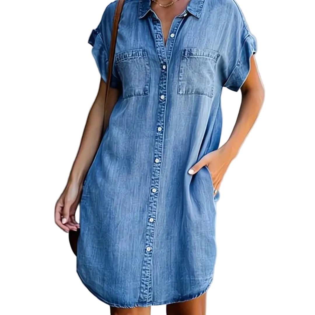 Kvinnors Denimklänning Lätt och Bekväm 0