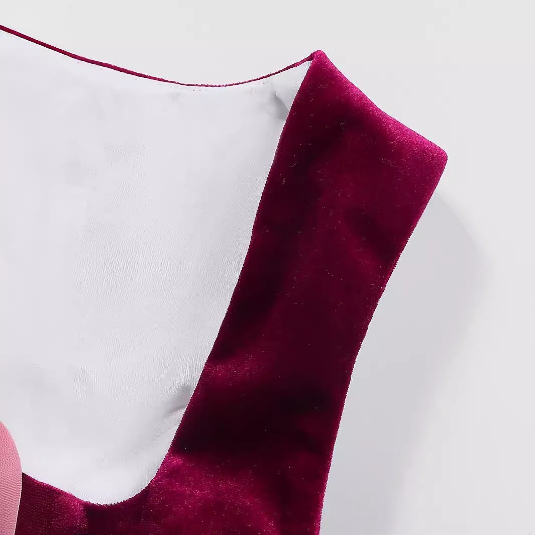 Kvinnors Dirndl Klänning Blommönster med Svart Förkläde Högkvalitativt Tyg 6