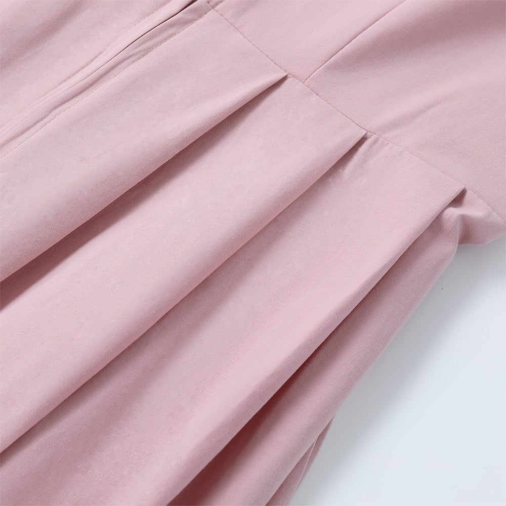 Kvinnors Dirndl Klänning Vintage Stil Polyester Rosa 7