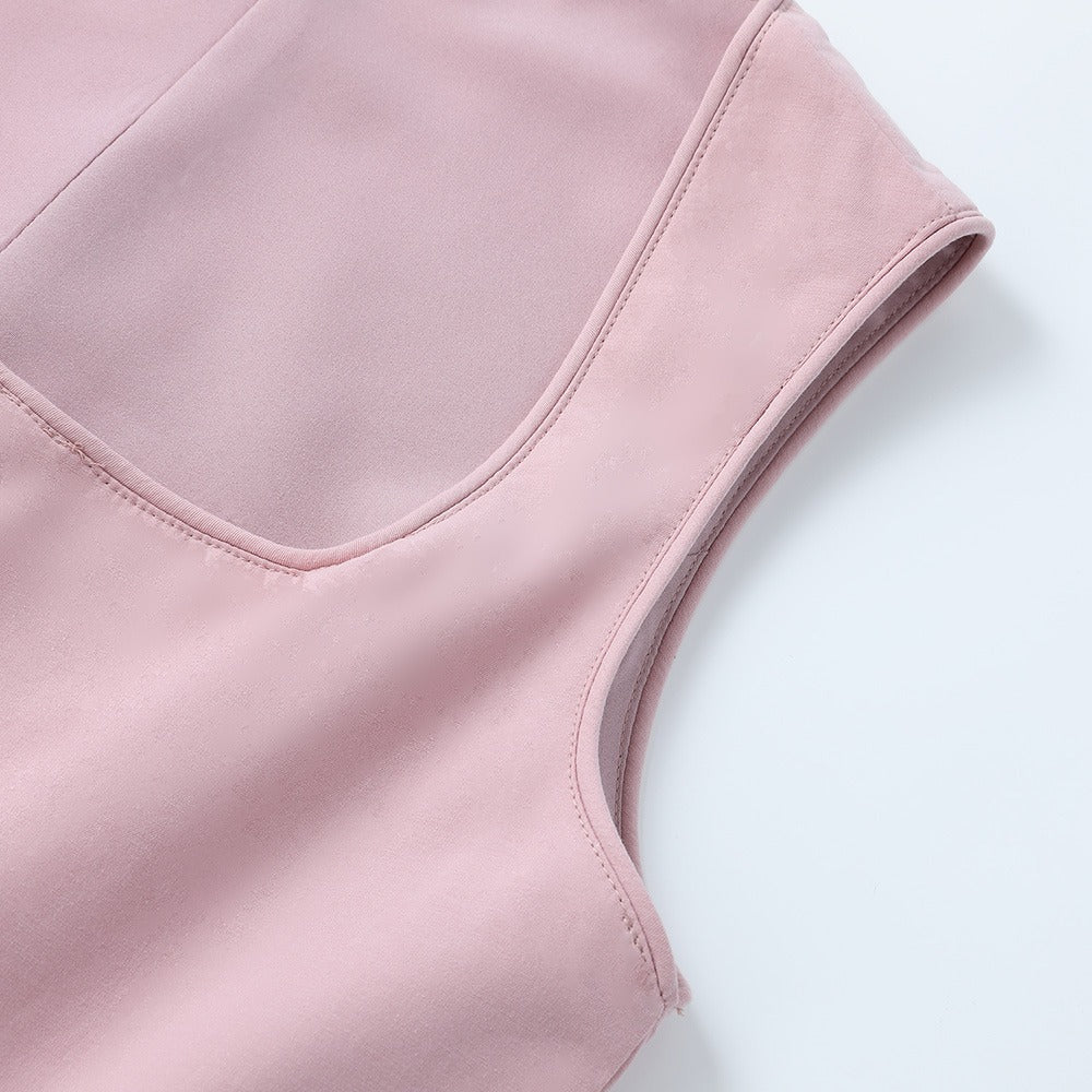 Kvinnors Dirndl Klänning Vintage Stil Polyester Rosa 8