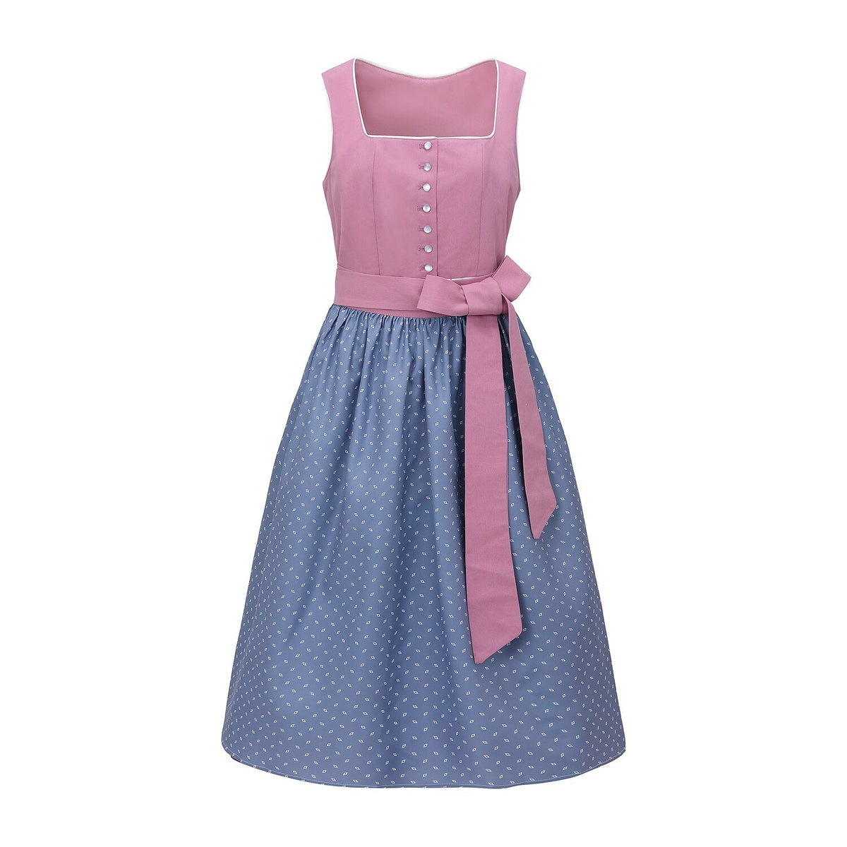 Kvinnors Dirndlklänning Traditionell med Schürze 100% Bomull 1