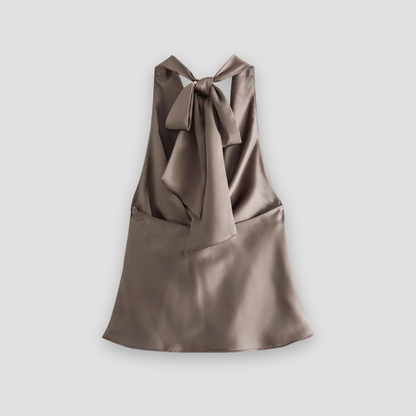 Kvinnors Draperad Tank Top med Halterneck 1