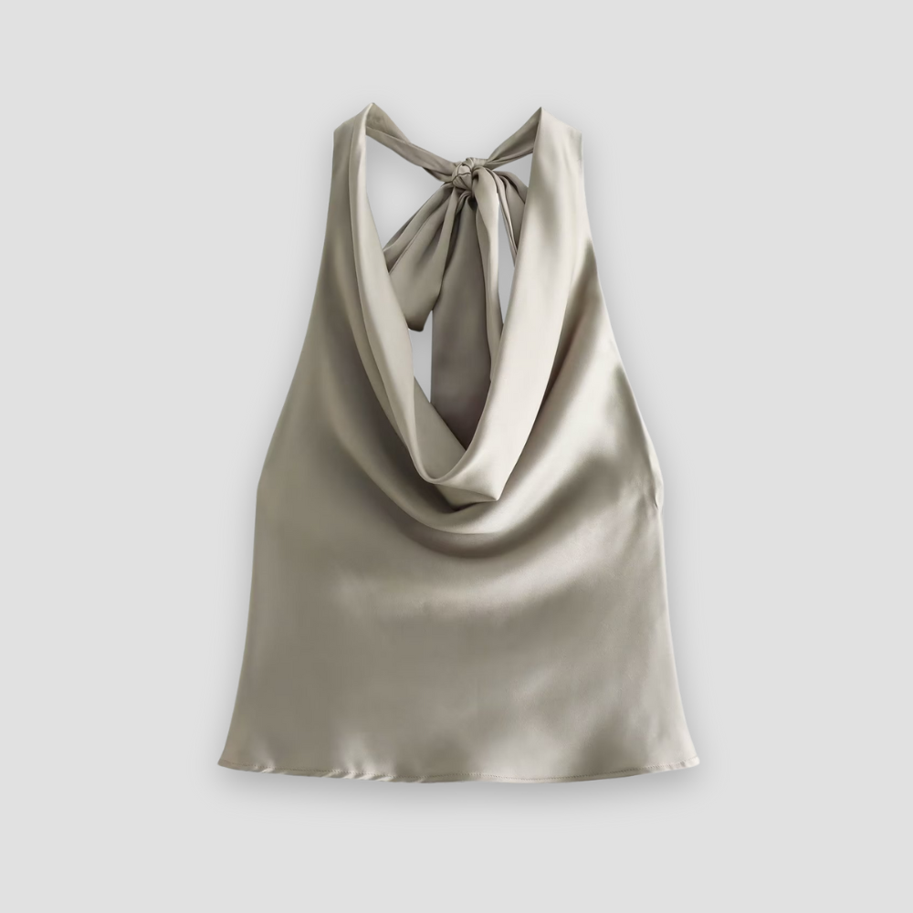 Kvinnors Draperad Tank Top med Halterneck 5