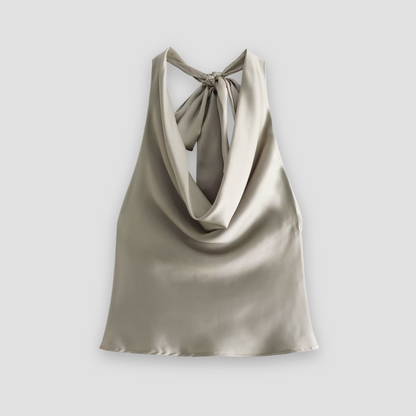 Kvinnors Draperad Tank Top med Halterneck 5