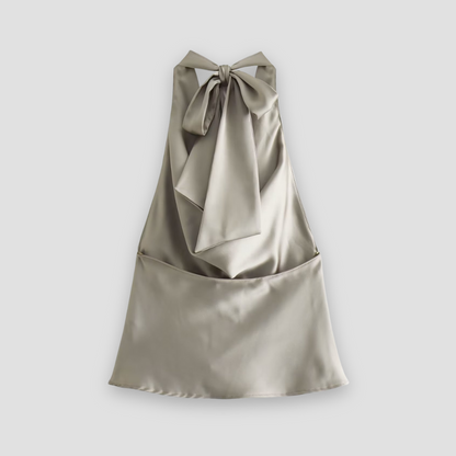Kvinnors Draperad Tank Top med Halterneck 6